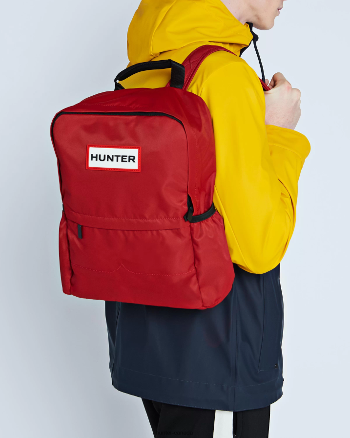 208Z2Z432 Hunter Outlet - Hunter Men Nylon Backpack Military Red