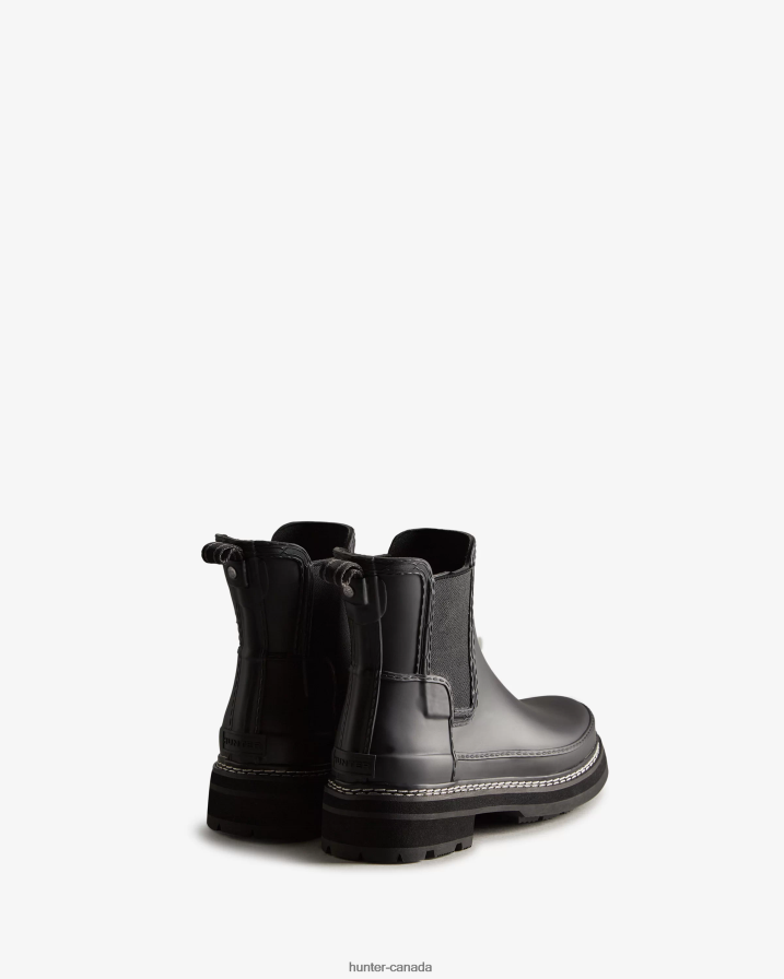 208Z2Z44 Hunter Outlet - Hunter Women Refined Stitch Detail Chelsea Boots Black