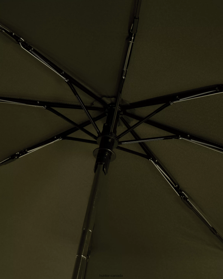 208Z2Z453 Hunter Boots - Hunter Men Automatic Compact Umbrella Dark Olive