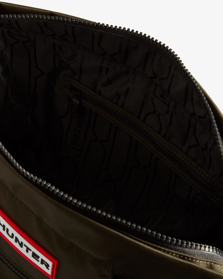 208Z2Z458 Hunter Canada - Hunter Men Nylon Medium Top Clip Tote Bag Dark Olive