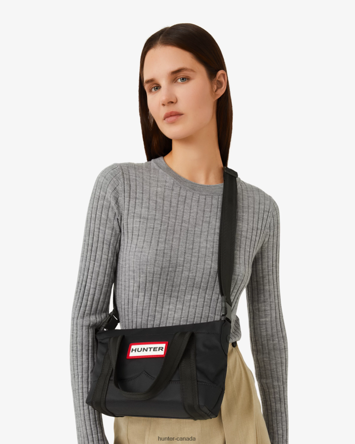 208Z2Z461 Hunter Boots - Hunter Men Nylon Mini Top Clip Tote Bag Black