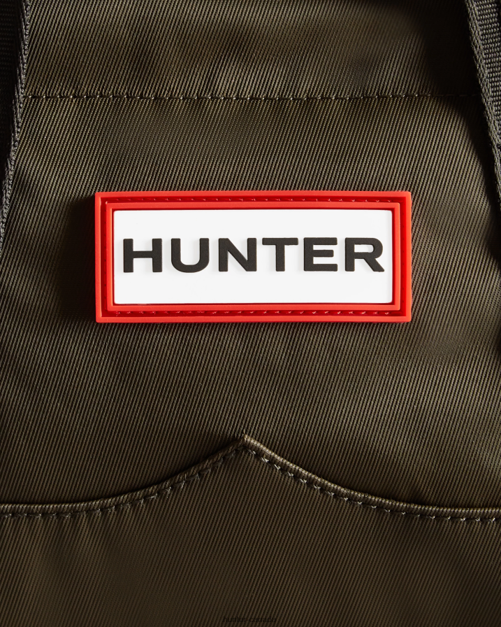 208Z2Z462 Hunter Canada - Hunter Men Nylon Mini Top Clip Tote Bag Dark Olive