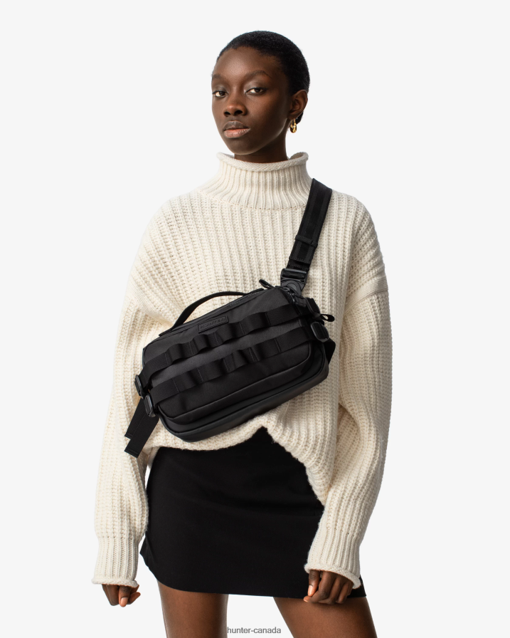 208Z2Z464 Hunter Outlet - Hunter Men Explorer Multiway Crossbody Bag Black