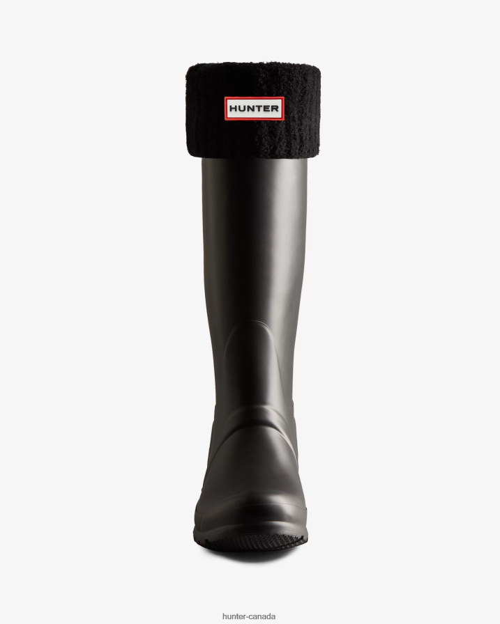 208Z2Z480 Hunter Outlet - Hunter Men Recycled Nylon Blend Cuff Tall Boot Socks Black