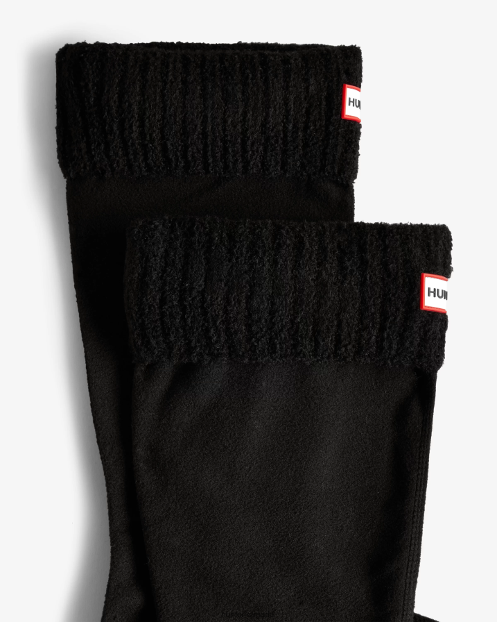 208Z2Z480 Hunter Outlet - Hunter Men Recycled Nylon Blend Cuff Tall Boot Socks Black