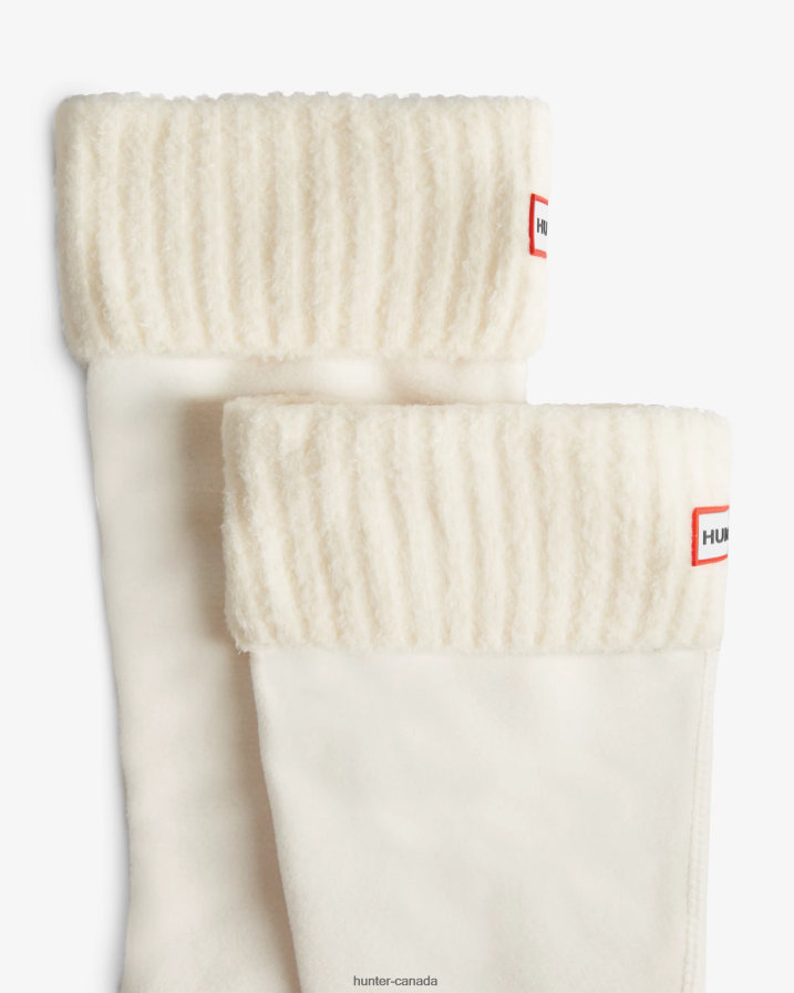 208Z2Z481 Hunter Boots - Hunter Men Recycled Nylon Blend Cuff Tall Boot Socks White