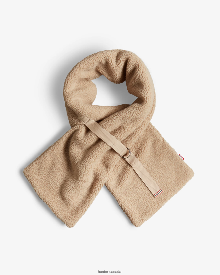 208Z2Z496 Hunter Outlet - Hunter Men Wanderer Vegan Shearling Pull Through Scarf White Willow