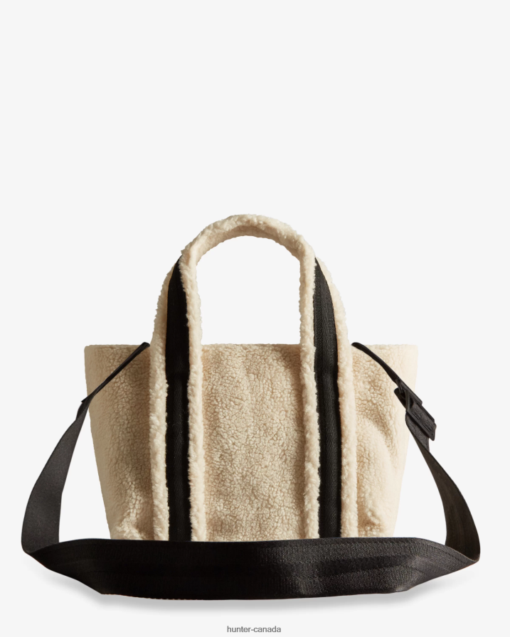 208Z2Z499 Hunter Boots Sale - Hunter Men Wanderer Vegan Shearling Mini Tote Bag White Willow