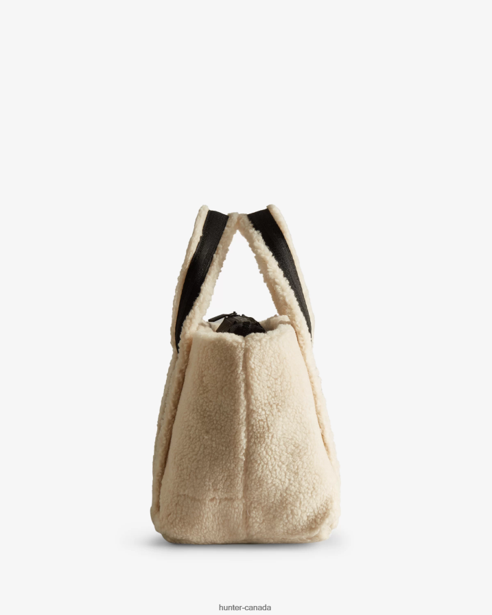 208Z2Z499 Hunter Boots Sale - Hunter Men Wanderer Vegan Shearling Mini Tote Bag White Willow