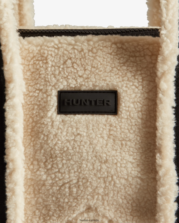 208Z2Z499 Hunter Boots Sale - Hunter Men Wanderer Vegan Shearling Mini Tote Bag White Willow