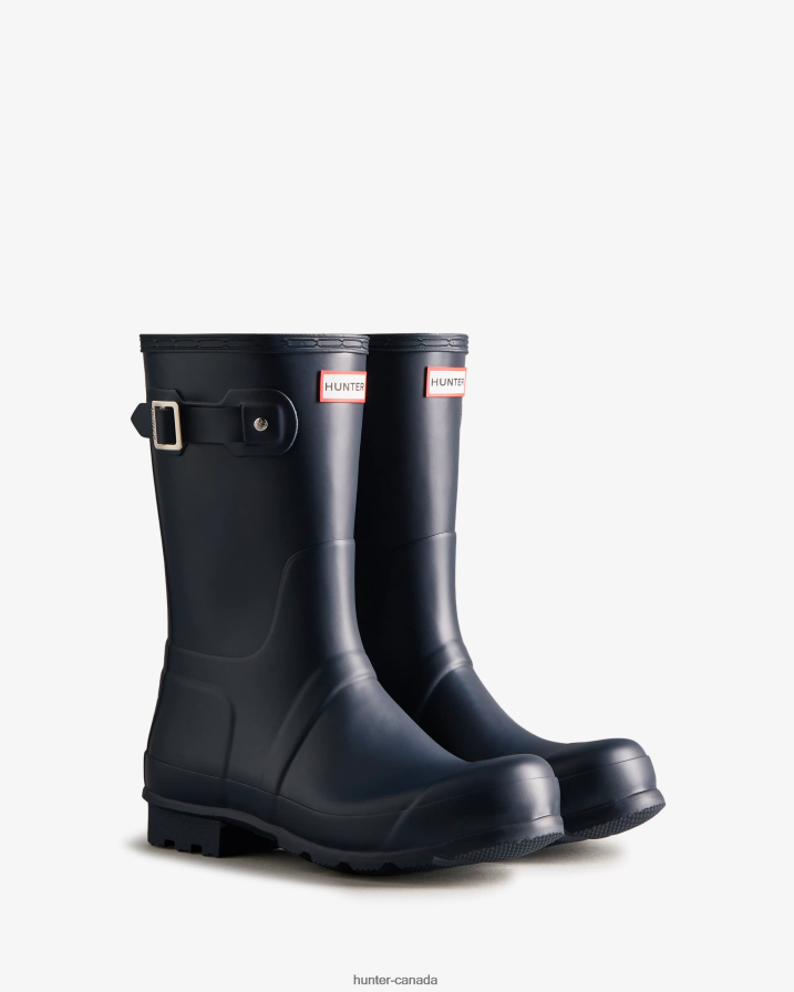 208Z2Z505 Hunter Boots - Hunter Men Original Short Rain Boots Navy