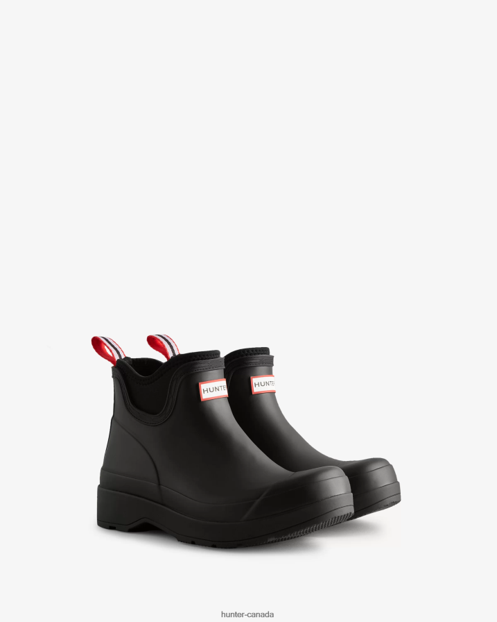 208Z2Z508 Hunter Outlet - Hunter Men Play Neoprene Chelsea Boots Black