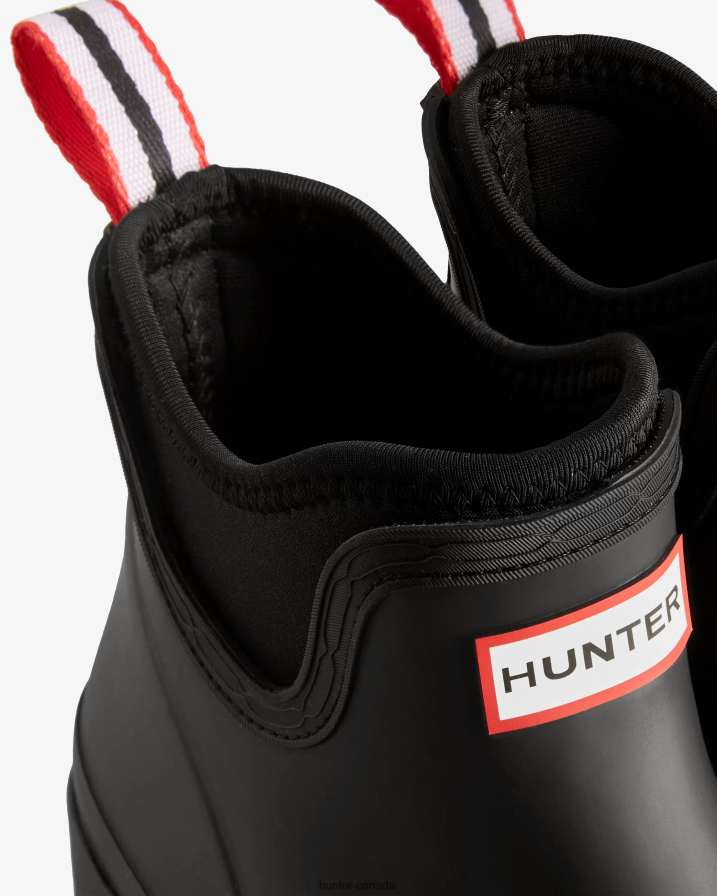 208Z2Z508 Hunter Outlet - Hunter Men Play Neoprene Chelsea Boots Black