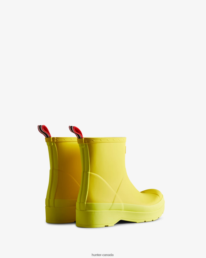 208Z2Z511 Hunter Boots Sale - Hunter Men Play Short Rain Boots Illuminating Yellow/Zesty Yellow