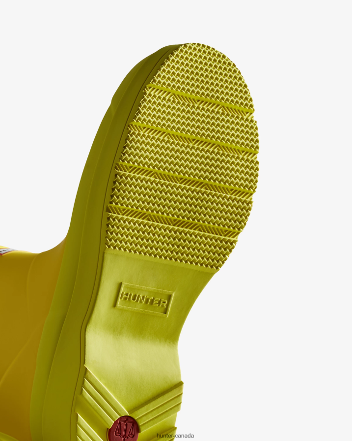 208Z2Z511 Hunter Boots Sale - Hunter Men Play Short Rain Boots Illuminating Yellow/Zesty Yellow