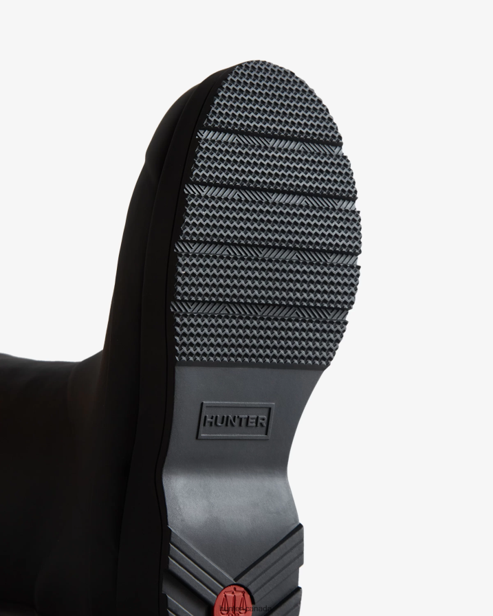 208Z2Z514 Hunter Canada - Hunter Men Play Vegan Shearling Insulated Mid-Height Rain Boots Black