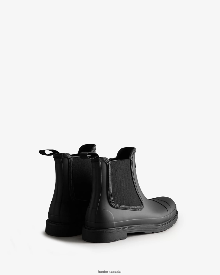 208Z2Z520 Hunter Outlet - Hunter Men Commando Chelsea Boots Black