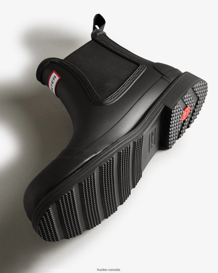 208Z2Z520 Hunter Outlet - Hunter Men Commando Chelsea Boots Black