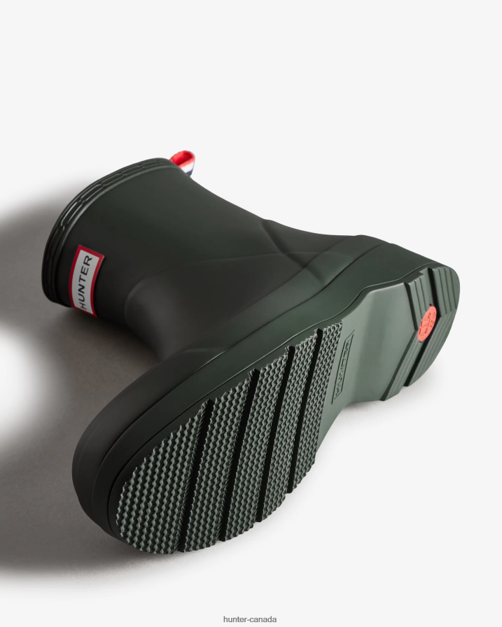 208Z2Z524 Hunter Outlet - Hunter Men Play Short Rain Boots Arctic Moss Green