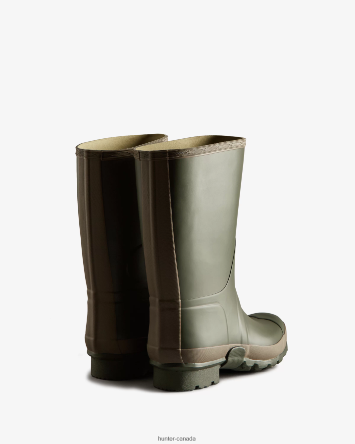 208Z2Z529 Hunter Boots - Hunter Men Gardener Rain Boots Dark Olive/Clay