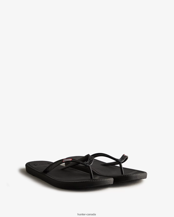 208Z2Z534 Hunter Canada - Hunter Men Flip Flop Black