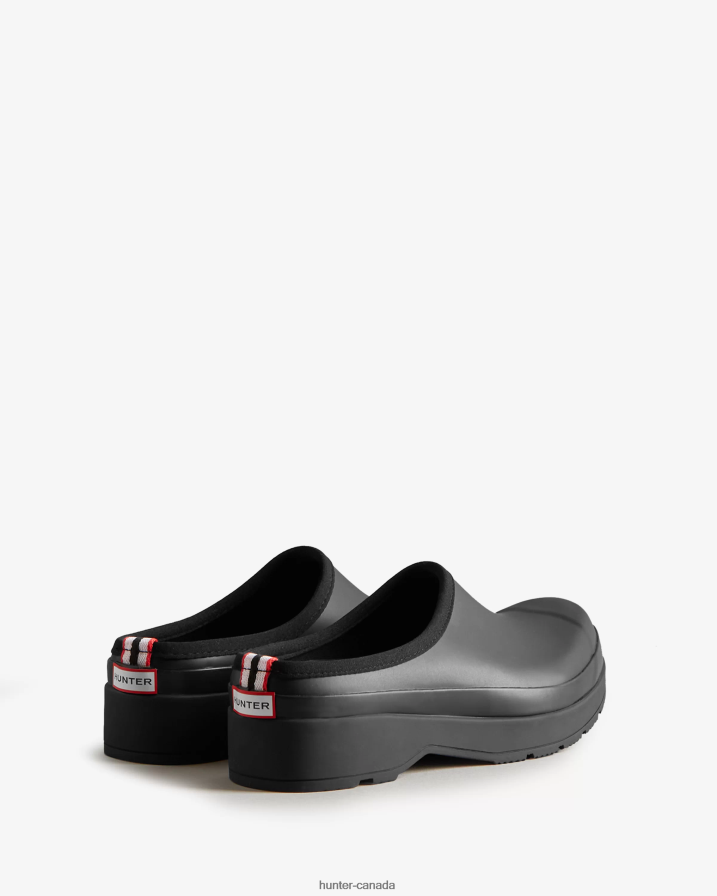 208Z2Z536 Hunter Outlet - Hunter Men Play Clogs Black