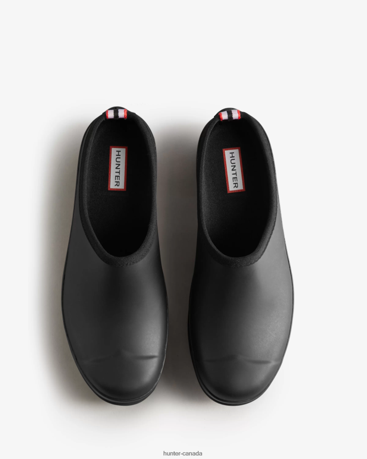 208Z2Z536 Hunter Outlet - Hunter Men Play Clogs Black