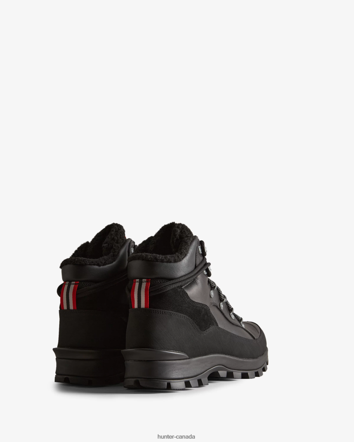 208Z2Z537 Hunter Boots - Hunter Men Explorer Insulated Lace-Up Leather Commando Boots Black