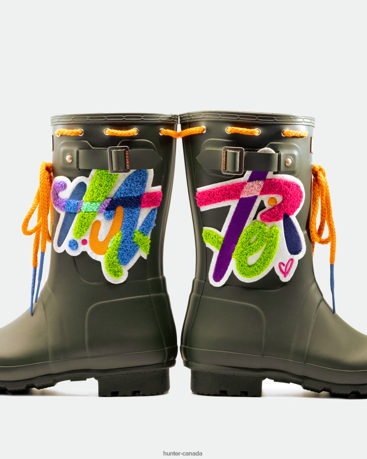 208Z2Z539 Hunter Boots Sale -Men Hunter X Sam Lao Original Short Rain Boot