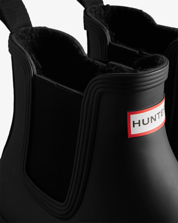 208Z2Z543 Hunter Boots Sale - Hunter Men Insulated Chelsea Boots Black