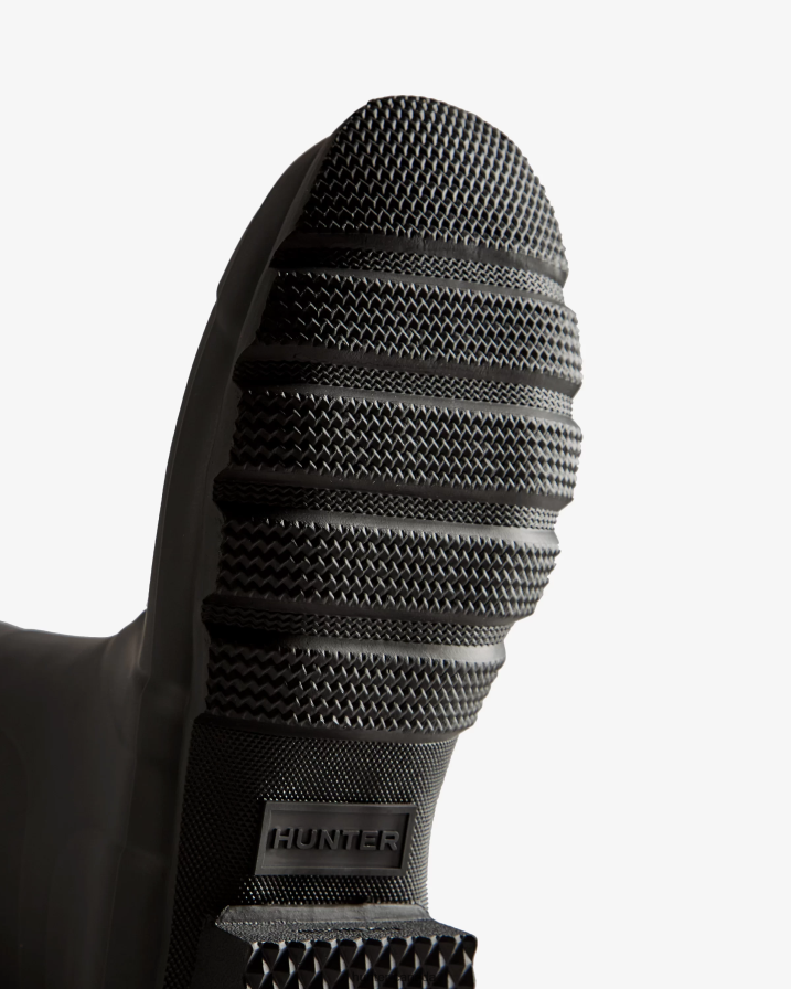 208Z2Z549 Hunter Boots - Hunter Men Tri-Colour Logo Backstrap Short Rain Boots Black