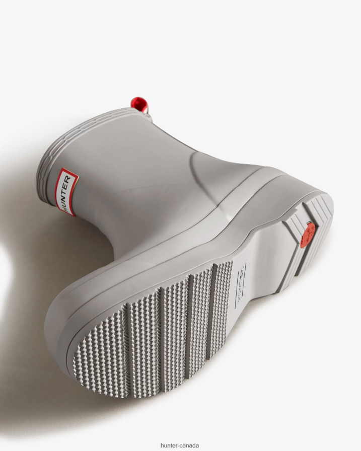 208Z2Z554 Hunter Canada - Hunter Men Play Short Rain Boots Zinc Grey