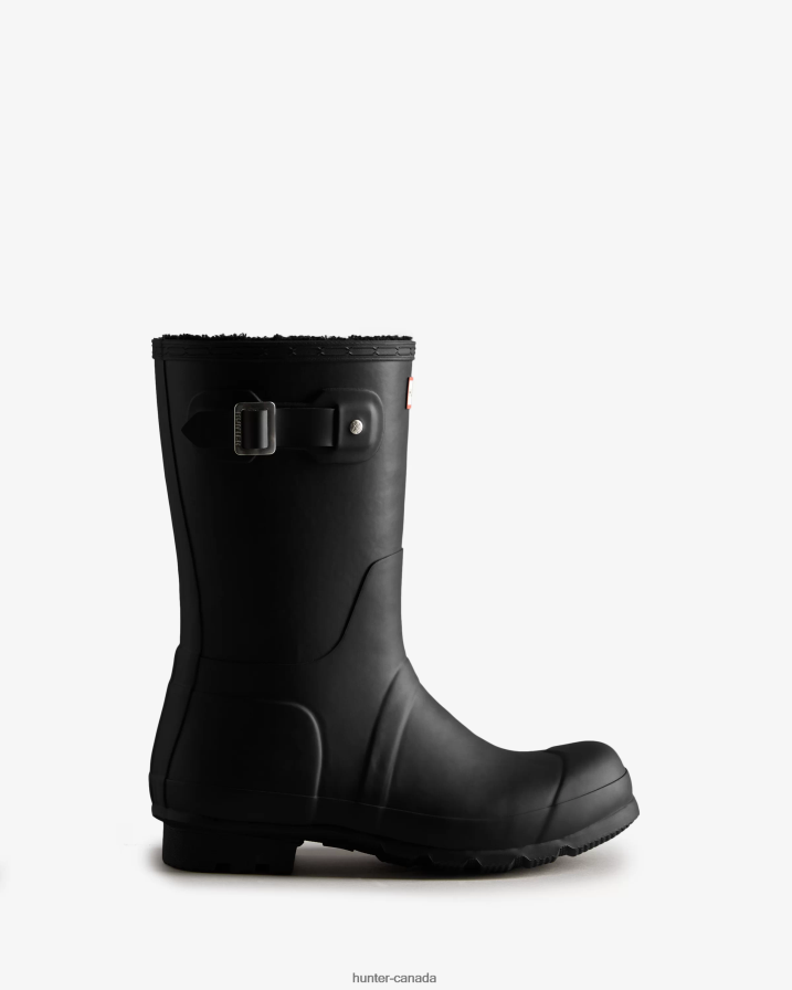 208Z2Z555 Hunter Boots Sale - Hunter Men Short Insulated Rain Boots Black