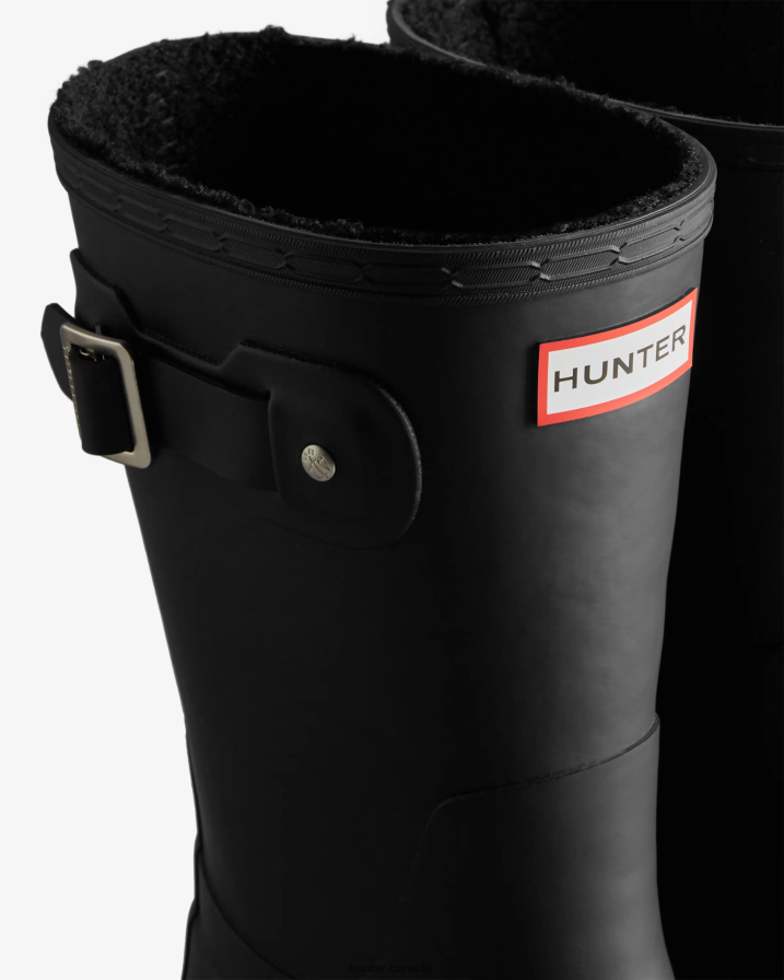 208Z2Z555 Hunter Boots Sale - Hunter Men Short Insulated Rain Boots Black