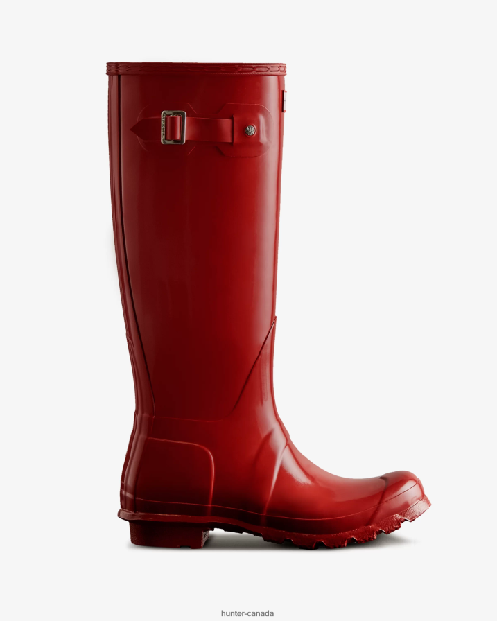 208Z2Z56 Hunter Outlet - Hunter Women Original Tall Gloss Rain Boots Military Red