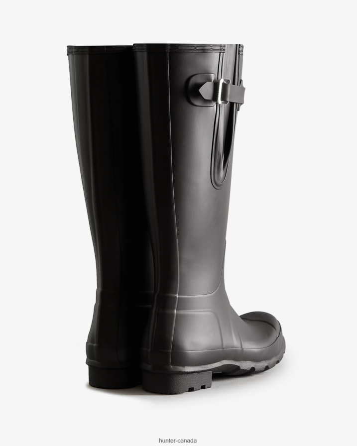 208Z2Z561 Hunter Boots - Hunter Men Tall Side Adjustable Rain Boots Black