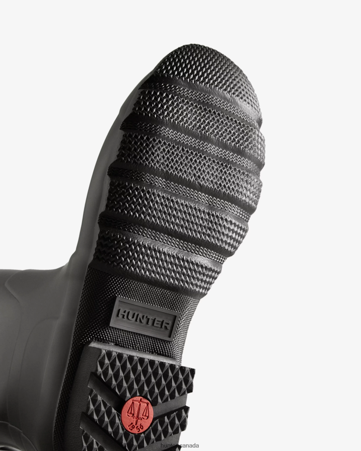 208Z2Z561 Hunter Boots - Hunter Men Tall Side Adjustable Rain Boots Black