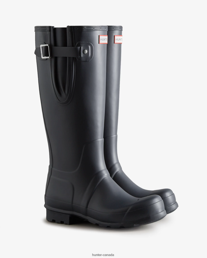208Z2Z563 Hunter Boots Sale - Hunter Men Tall Side Adjustable Rain Boots Navy