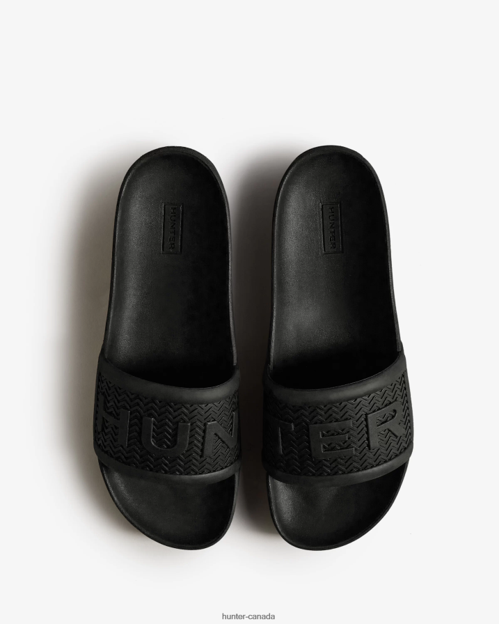 208Z2Z566 Hunter Canada - Hunter Men BLOOM Slides Black