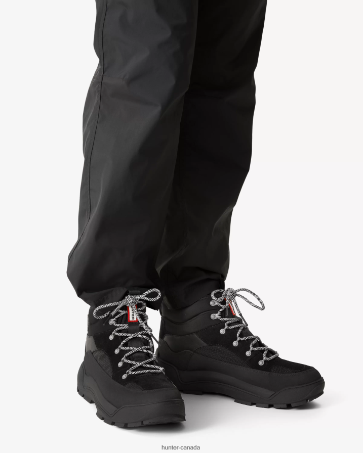 208Z2Z571 Hunter Boots Sale - Hunter Men Urban Explorer Lace-Up Leather Commando Boots Black