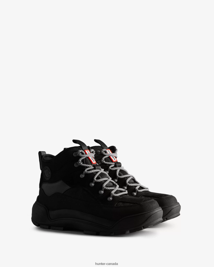 208Z2Z571 Hunter Boots Sale - Hunter Men Urban Explorer Lace-Up Leather Commando Boots Black