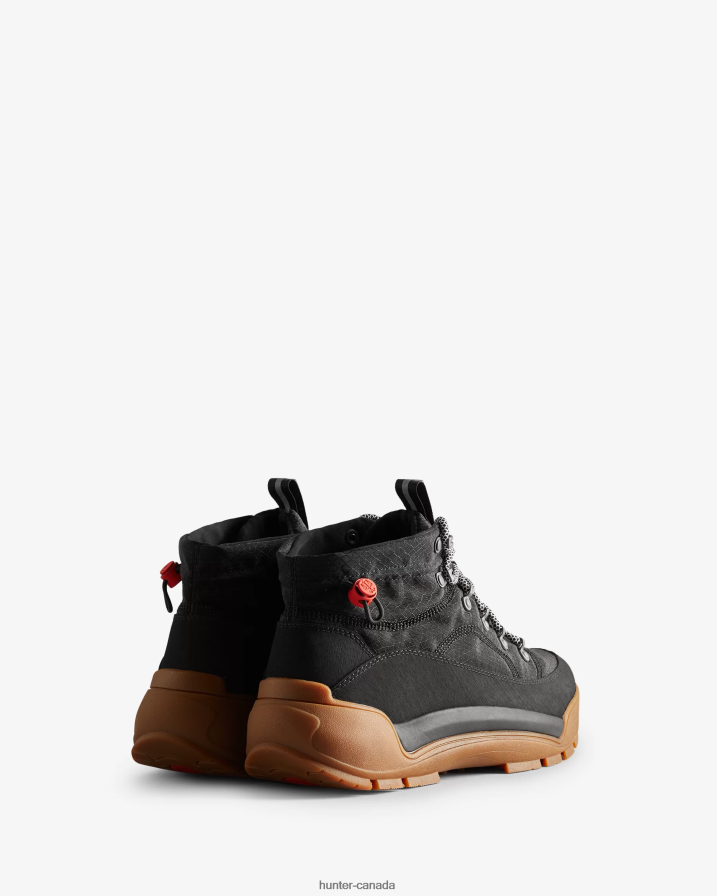 208Z2Z576 Hunter Outlet - Hunter Men Travel Explorer Lace-Up Commando Boots Black