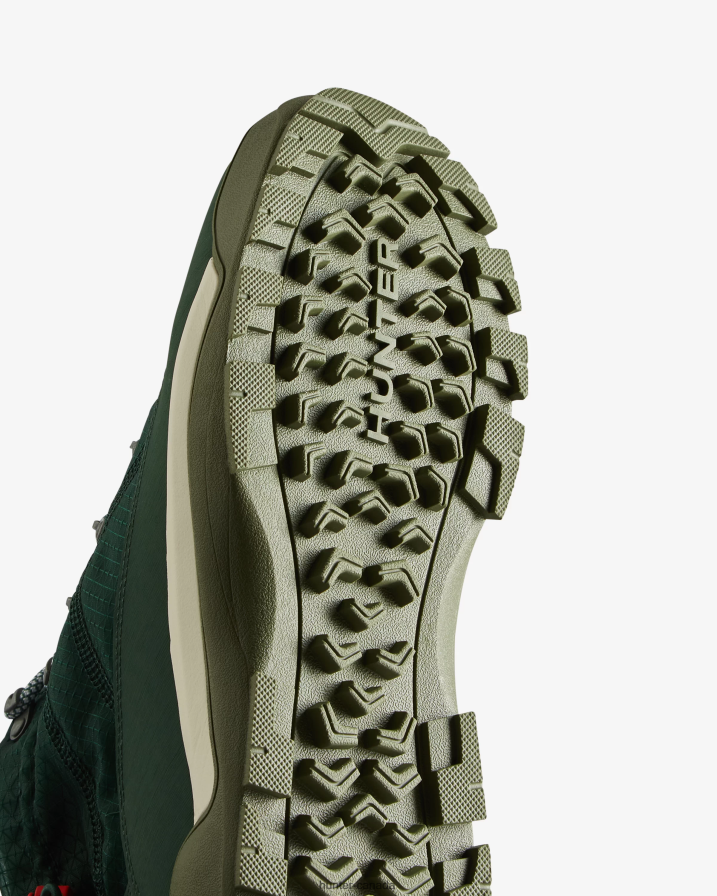 208Z2Z577 Hunter Boots - Hunter Men Travel Explorer Lace-Up Commando Boots Thicket Green/Shaded White/Linear Rainbow