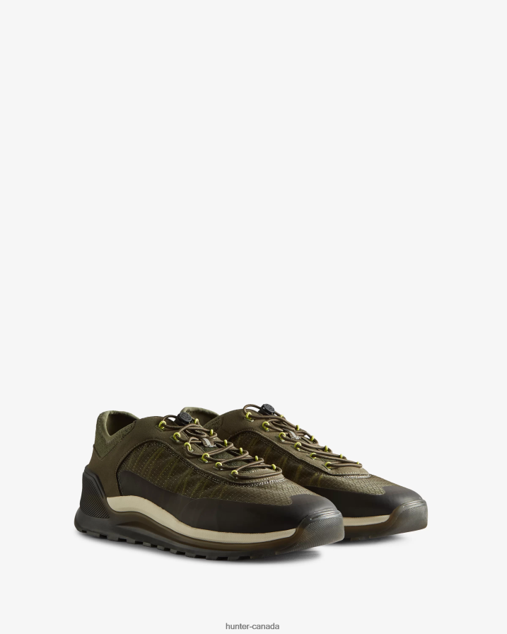 208Z2Z584 Hunter Outlet - Hunter Men Travel Sneaker Lichen Green/Thicket Green/Shaded White/Black