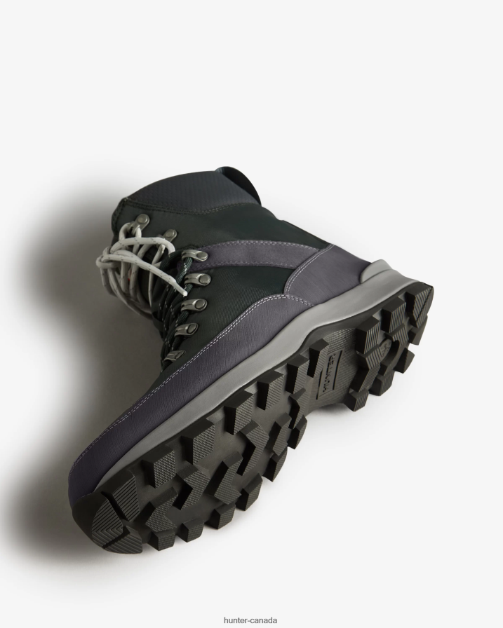 208Z2Z591 Hunter Boots Sale - Hunter Men Insulated Recycled Polyester Commando Boots Arctic Moss Green/Henson Navy