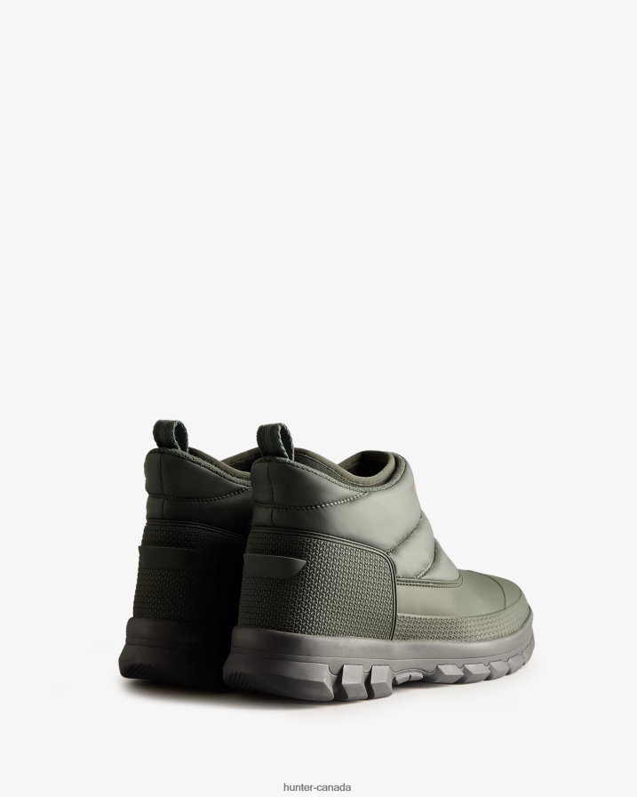 208Z2Z593 Hunter Boots - Hunter Men Insulated Ankle Snow Boots Arctic Moss Green