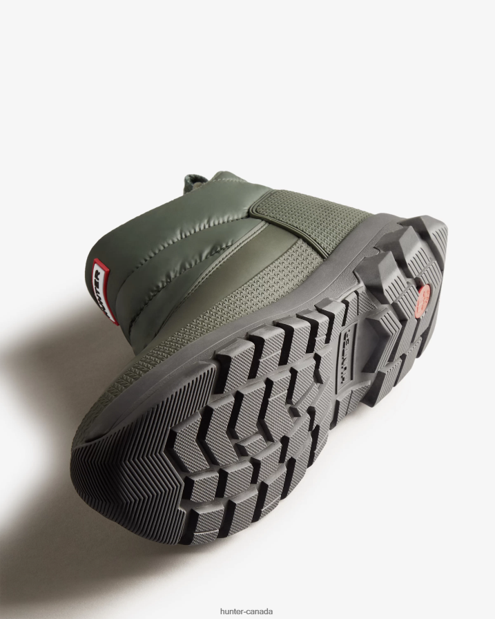 208Z2Z593 Hunter Boots - Hunter Men Insulated Ankle Snow Boots Arctic Moss Green