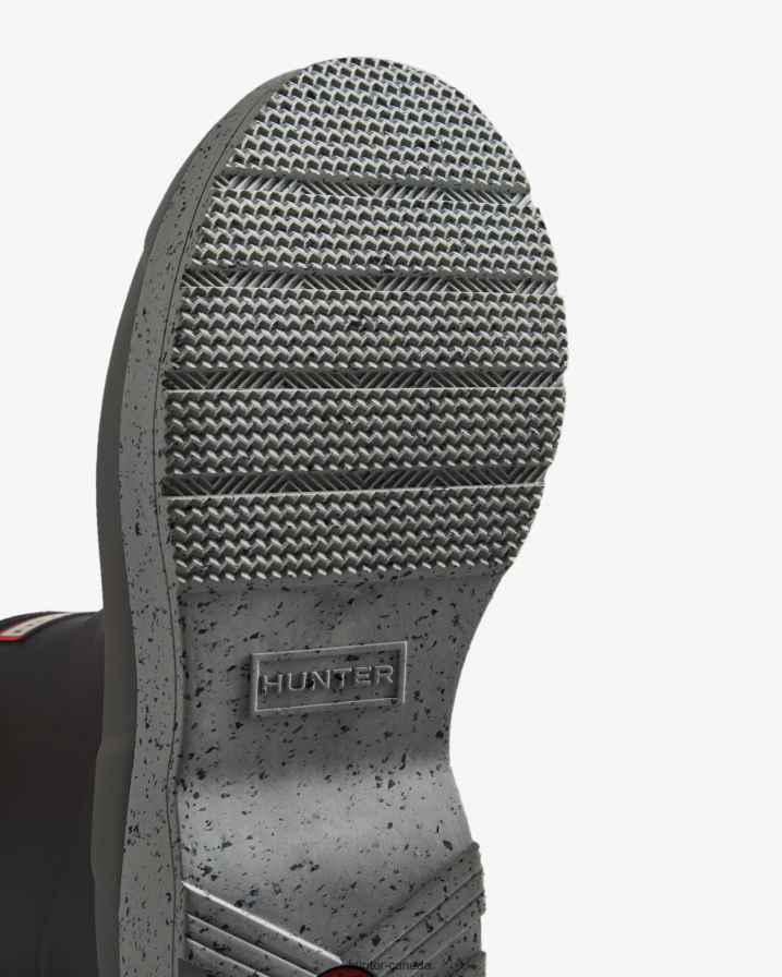 208Z2Z596 Hunter Outlet - Hunter Men Original Play Short Speckle Rain Boots Black/Urban Grey