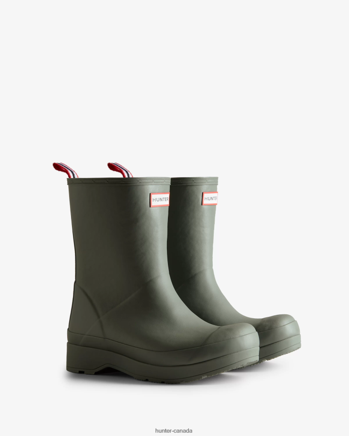 208Z2Z597 Hunter Boots - Hunter Men Play Vegan Shearling Insulated Mid-Height Rain Boots Urban Grey