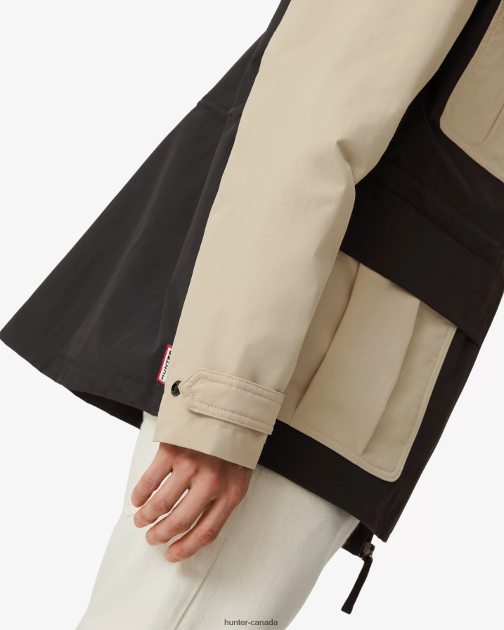 208Z2Z600 Hunter Outlet - Hunter Men Explorer Recycled Nylon Jacket Skimming Stone/Black